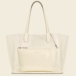 Donna Karen DKNY Stadium Clear Tote w/ Pouch, NWT